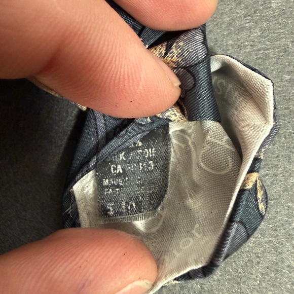 💎 Vintage Christian Dior Monsieur Silk Tie Baroque Jewel Shamrock Print - Picture 4 of 4